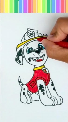Desenhando e Colorindo Marshall | Patrulha Canina #drawing #pinturatiza #colorindo #patrulhacanina