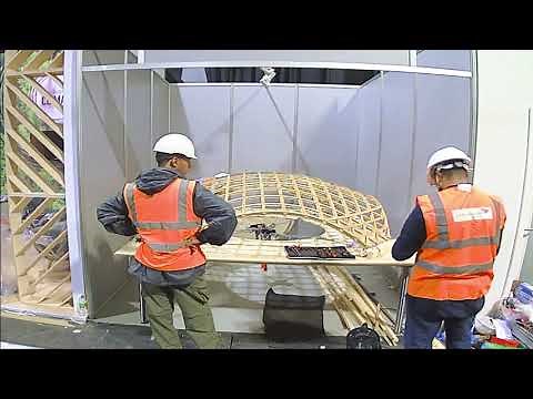 Making A Bamboo–Timber Gridshell Structure for COP26: Timelapse Footage