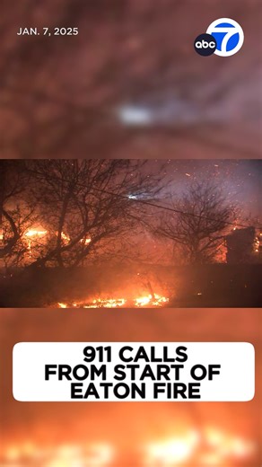 142K views · 1.3K reactions | People who reported the early spread of the Eaton Fire in Altadena back in January are heard in the first batch of 911 calls obtained by ABC News. The calls from the Sierra Madre Police Department show the confusion and panic from residents in the area during the initial hours of the fire that broke out Jan. 7. | ABC7 | Facebook