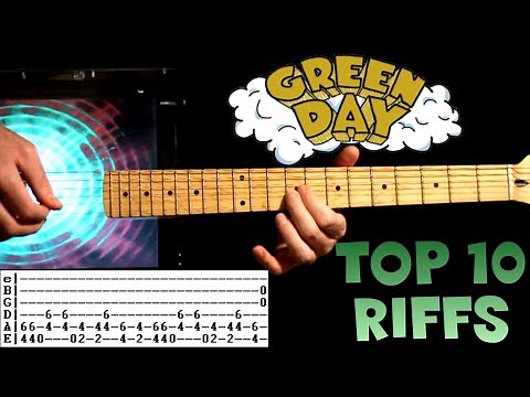TOP 10 Green Day Songs List & Guitar Tab / Guitar Tutorial / Guitar Lesson