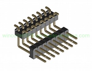 [Hot Item] PCB Header Pins 2.54mm Pitch Double Row Right Angle Type Connector
