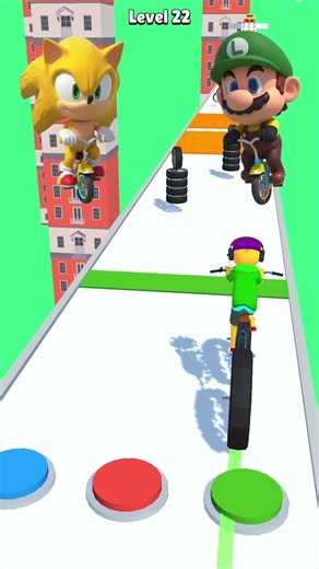 Sonic vs Mario level 22 #shorts #gaming