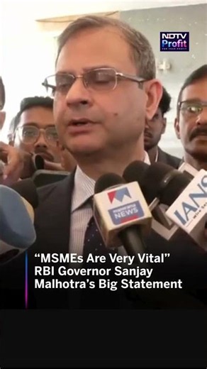 “MSMEs Are Very Vital” | RBI Governor Sanjay Malhotra’s Big Statement #shorts