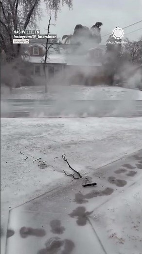 Downed Power Lines Spark During Ice Storm