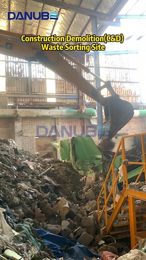 www.danubejixie.com C&D Waste Sorting EPC Project #DANUBE #constructionwaste #demolitionwaste #recycling #wastemanagement #reels #fyp | Waste sorting equipment manufacturers