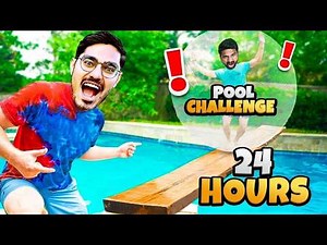 24 Hours in Swimming Pool Challenge Now you cannot come out of this pool for 24 hours. Will we su...