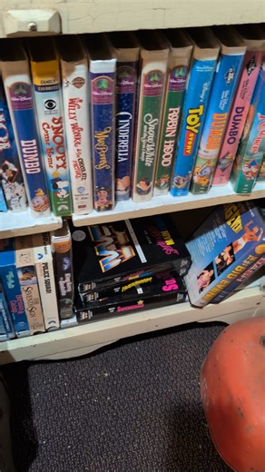 A collection of Disney and wrestling VHS tapes! #disney #wwf #wwe #wrestling #movie #like #subscribe