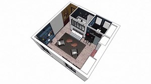 Déco 3D : un studio de 30 m2 pensé par l'architecte d'intérieur