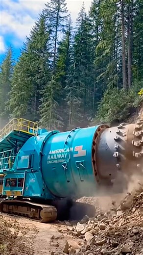 Mechanical Excavation Using a Hard Rock Tunnel Boring Machine #railway #train #wesel