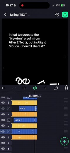 Recreating the Newton Plugin in Alight Motion