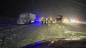 One Dead In Massive 40  Vehicle Crash, Pileup Between Elk Mountain And Laramie, Wyoming