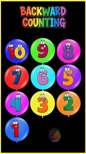 The backward counting BALLOONS🎈🎈song for children #kidslearning #learning