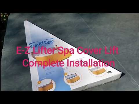 Full How To Install E Z Lifter Spa Hot Tub Cover Lift Complete job BEST coverlift video