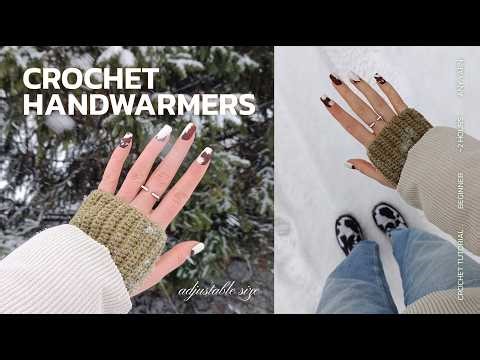 Crochet hand warmers tutorial | beginner-friendly mittens | step by step