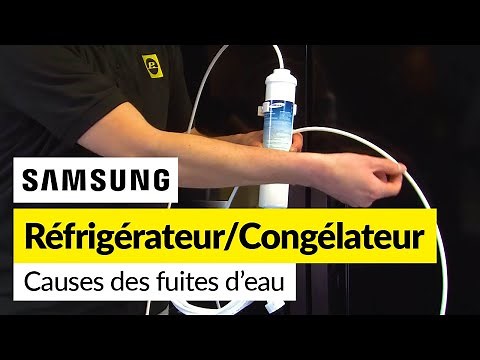 Causes possibles de fuites d'eau externes sur un réfrigérateur congélateur Samsung