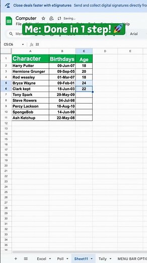 How to Calculate Age in Excel Instantly | DATEDIF Formula Explained 🔥