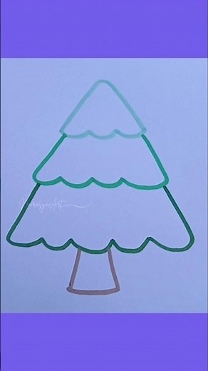 How to Draw a Cute Christmas Tree 🎄✨ #HowToDraw #ChristmasTreeDrawing #CuteDrawing #shorts