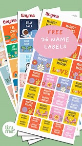 FREE LABELS FOR EVERYONE! Claim your sheet of 36 Tinyme Sticky Name...