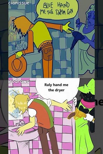 Deltarune: Gun or Dryer #deltarune #flowery #comics #shorts