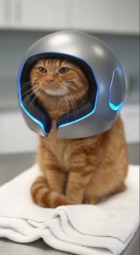 High-tech cat fur trimming machine 😂 Watch this grooming magic #cat #petcare #gadgets