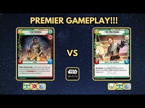 Saw Gerrara vs Obi-wan Kenobi | Star Wars Unlimited Premier Gameplay