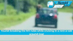 Tourist Breaking all rules of MV Act, is not new in Goa. #Goa #illegalactivity #TrafficRules #MVAct #mvactteam | oHeraldo Goa