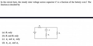 In the circuit here, the steady state voltage across capacitor ... | Filo