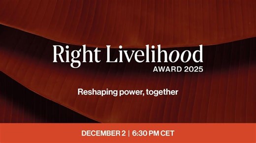 2025 Right Livelihood Award Presentation