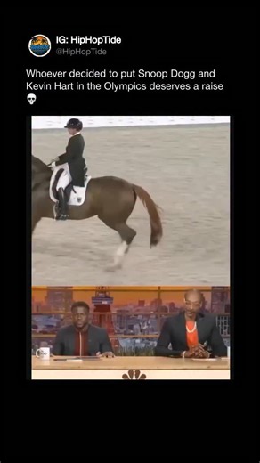 HipHop Tide 🌊 on Instagram: "During the 2024 Paris Olympics, Kevin Hart and Snoop Dogg became two of the most unexpected — and entertaining — Olympic correspondents. Partnering with NBC and Peacock, the duo delivered behind-the-scenes commentary, athlete interviews, and hilarious reactions to events ranging from track and field to equestrian and gymnastics. Instead of traditional sports analysis, Kevin and Snoop brought pure personality, cracking jokes, breaking down events in their own words,