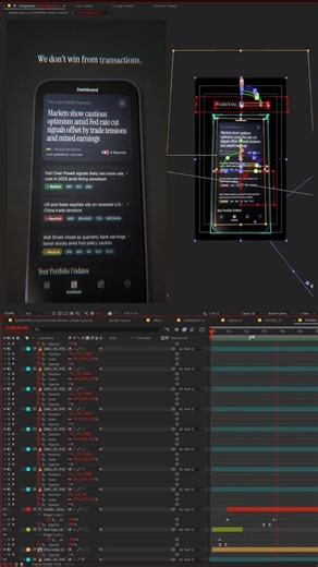 Happy on Instagram: "3d animation with brand app animations hits hard. Note: this animation i made using just 3 things a null object, a camera and screen recording of app and my skills. I had shared this one because of gizmo of 3d. #aftereffects #motiondesign #3d #edit #brand"