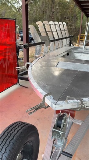 Macuch Craft on Instagram: "Getting these 1/8” rub rail extrusions shrunk to match the curve. We think this looks more completed than just welding and grinding a flange on the edge. What do you guys think?. Www.macuchcraft.com #aluminum #flatsboat #fishing #flatsfishing #skiff #inshore #polingskiff #technicalskiff #flyfishing #handmade #fabrication #handbuilt #redfish"