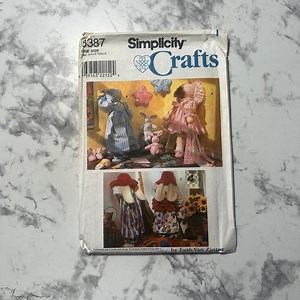 90s 25" (63.5 Cm) Dolls and Clothes Pattern, Decorative Bunny Rabbit or Boy and Girls Dolls Pattern, Simplicity 8387, One Size, Uncut - Etsy UK