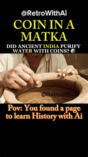 DID ANCIENT INDIA PURIFYWATER WITH COINS? #ancientindia #indianhistory #coin #ai #shorts