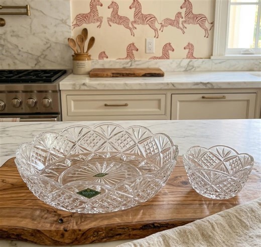 Shannon Crystal Chip and Dip Set | Dublin Collection | 24% Lead Crystal Platter Bowl - Etsy