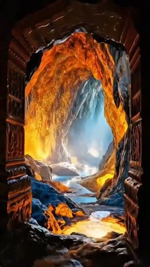 Inside the Colourful Sunray Caves 🌈✨ | Nature’s Hidden Light Loop | Viral Visuals