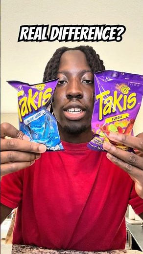 Red Vs Blue Takis Is There A DIFFERENCE? #shorts #takis #foodreview