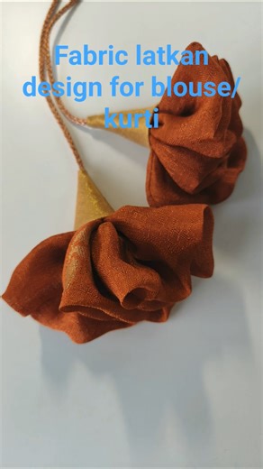 fabric latkan design tutorial for blouse & kurti / fabric tassels #ytshorts #trending #viral