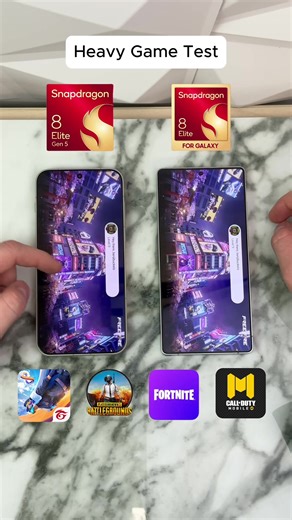 Snapdragon 8 Elite vs Gen 5 Gaming Test Wait Until The End #Snapdragon #Gen5 #Gaming #fyp #ChipBattle