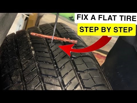 PLUGGING A FLAT TIRE AT HOME! EZ STEP BY STEP