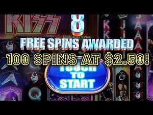 Rocking and rolling on Kiss Multi Wheel slot machine! Big win during free games bonus!