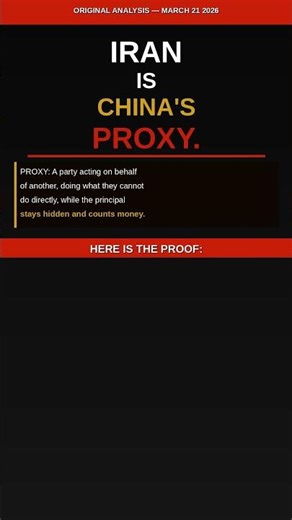 Iran is China’s proxy. Trump knew it and exposed it.