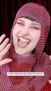 I Made a Pink Chainmaille Coif for Valentine’s Day | #chainmaille #chainmail #coif