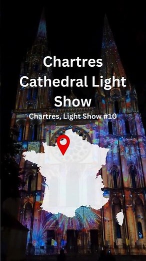 Chartres Cathedral Light Show #10 #Chartres #France #Europe #travel