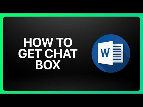 How To Get Chat Box In Microsoft Word Tutorial