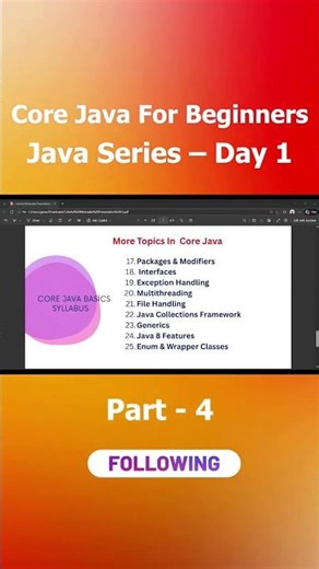 Core Java Syllabus (Beginner to Pro) | Java Backend Developer Journey Start 🚀 | SmartEraCode PART 4