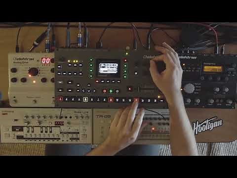 Elektron Octatrack MKII Live resampling the Roland TB03 & TR09