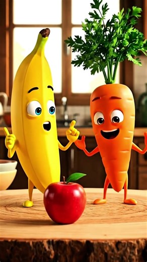 “Banana, Carrot & Apple Acting Too Funny 😂🍌🥕🍎” #shortvideo #funny