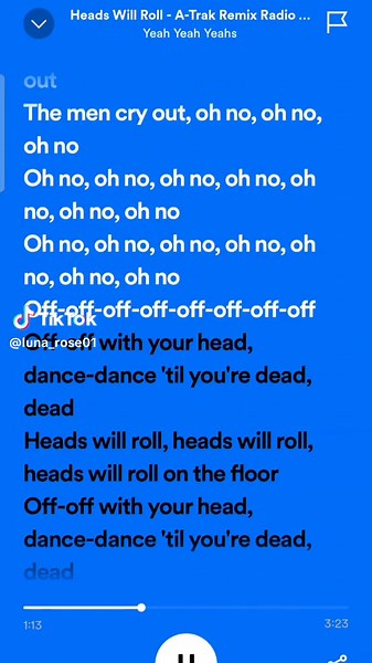 #HeadsWillRoll #YeahYeahYeahs #music #🔥 #fyp | Heads Will Roll