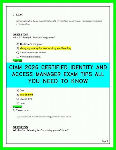CIAM 2026 Certified Identity and Access Manager Exam Tips All You Need to Know Guide 2026 Update &