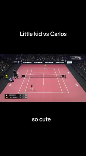 Kid Takes on Carlos Alcaraz in Adorable Tennis Match